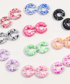 81002 - Earcuff Resina C marmoleados