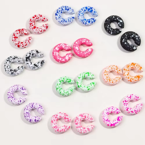 81002 - Earcuff Resina C marmoleados
