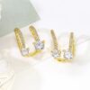 81040 - Earcuff doble cristal por unidad