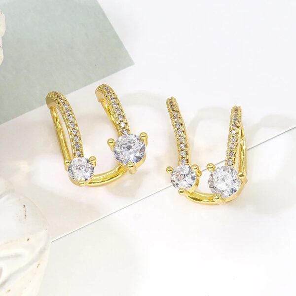 81040 - Earcuff doble cristal por unidad