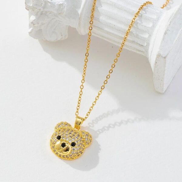 21021 - Collar cabeza oso con cristales