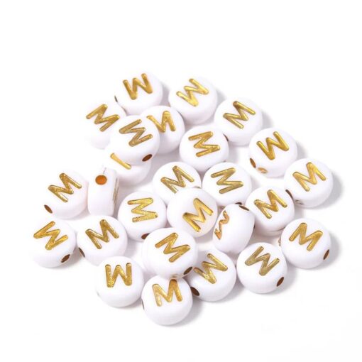 50019 - letras blancas con dorado   (A) y (M) - Imagen 2