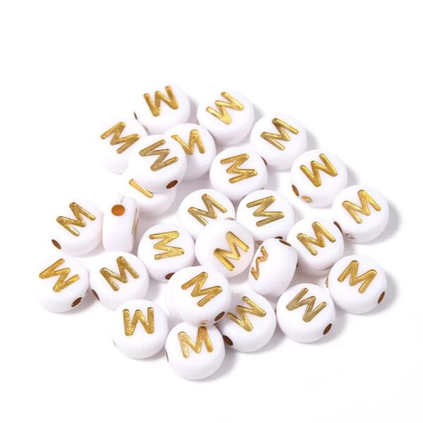 50019 - letras blancas con dorado   (A) y (M) - Imagen 2
