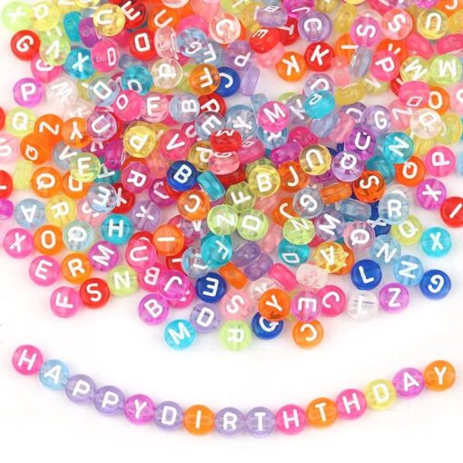 50005 - Letras transparentes de colores surtidas