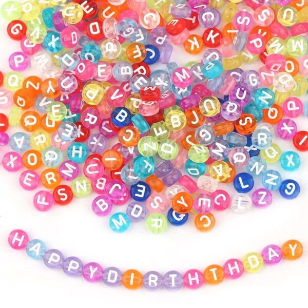 50005 - Letras transparentes de colores surtidas