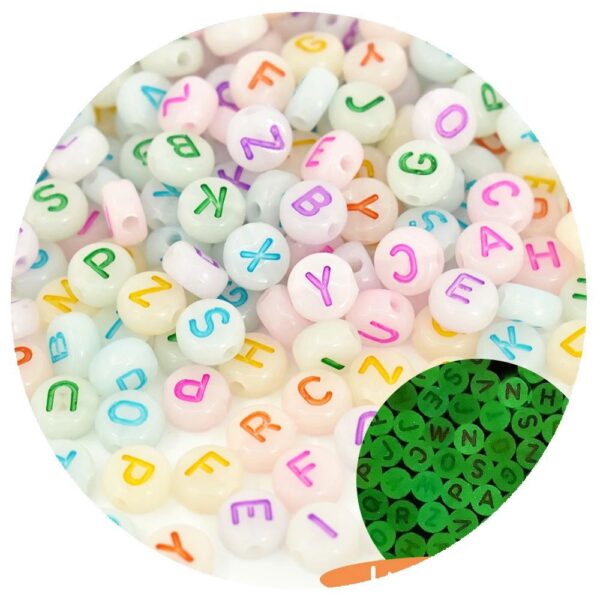 50012 - Letras brillantes de colores surtidas