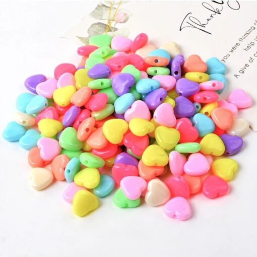 50024 - corazón plano acrílico pasador colores surtidos
