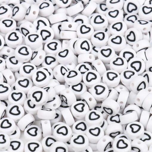 50062 - corazones acrílicos negro surtidos