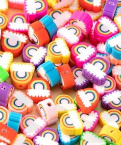 70010-12 - Tira de pucca/fimo nube de colores