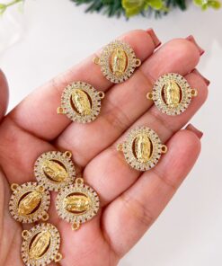 20202 - Dije Virgen guadalupe con cristales conector