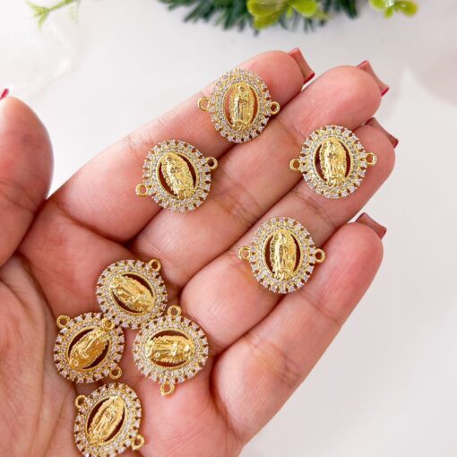 20202 - Dije Virgen guadalupe con cristales conector