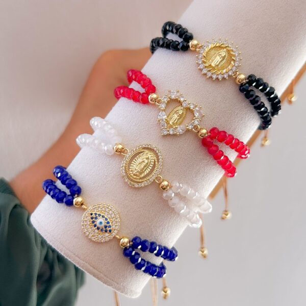 41029 - Pulsera armada cristales con dije