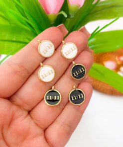 20193 - Dije 11:11 esmaltado blanco