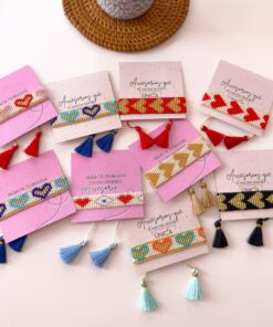 Combo emprendedor pulseras mostacilla con borlas 39$