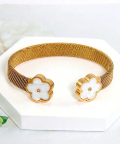 41042 - Brazalete blanco Acero Vancloff