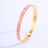 41043 - Pulsera Acero Esmaltada rosada