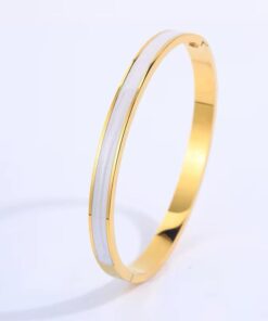 41043 - Pulsera Acero Esmaltada blanco