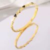 41053 - Pulsera Negro Acero con corazones