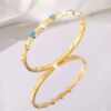 41053 - Pulsera Turquesa Acero con corazones