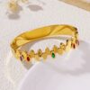 41056 - Pulsera Acero zigzag con cristales