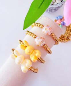 41079 - Pulsera armada balin con acrilico conejo