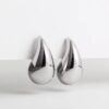 80024 - Zarcillos PlastiMetal Gota plateada