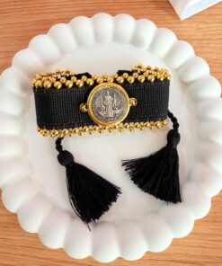 41076 - Pulsera Negra Tela san benito