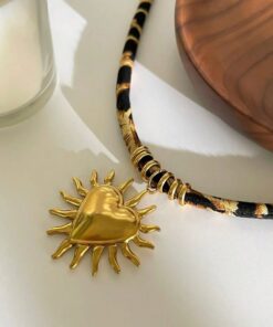21064 - Collar armado acero SOL corazon