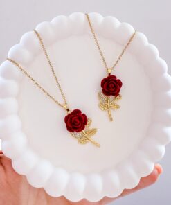 21074 - Collar armado flor dorada