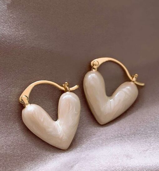 80036 - Zarcillos Corazon esmaltado