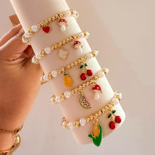 41084 - Pulsera multidije maiz y cereza - Imagen 3