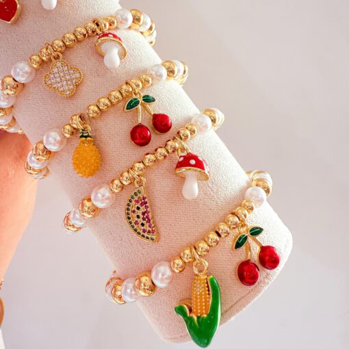 41084 - Pulsera multidije maiz y cereza - Imagen 2