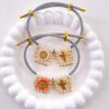 41086 - Pulsera tejida doble dije coral