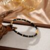 41066 - pulsera acero esmaltada negro