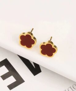 80002-1 Zarcillos Van cleef Acero rojo