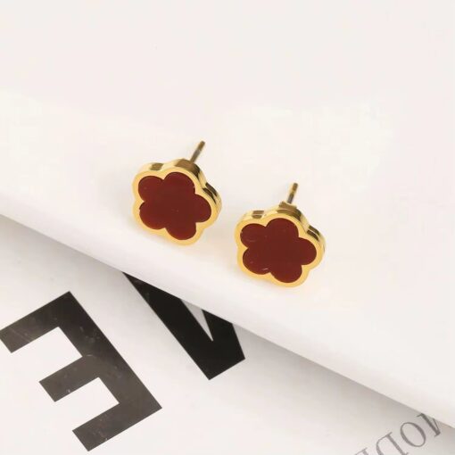 80002-1 Zarcillos Van cleef Acero rojo