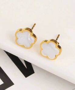 80002-3 Zarcillos Van cleef Acero blanco