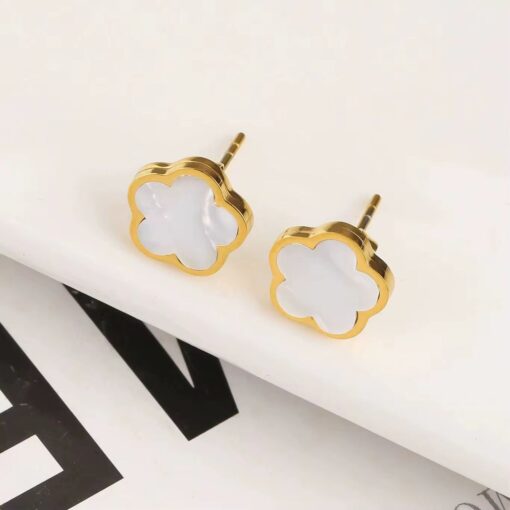80002-3 Zarcillos Van cleef Acero blanco