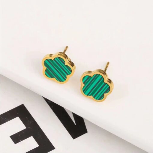 80002 - Zarcillos Van cleef Acero verde