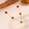 21047-1 Collar Rojo Armado Van cleef