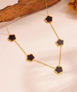 21047-4 Collar Negro Armado Van cleef