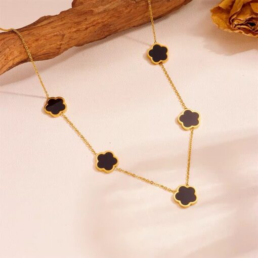 21047-4 Collar Negro Armado Van cleef
