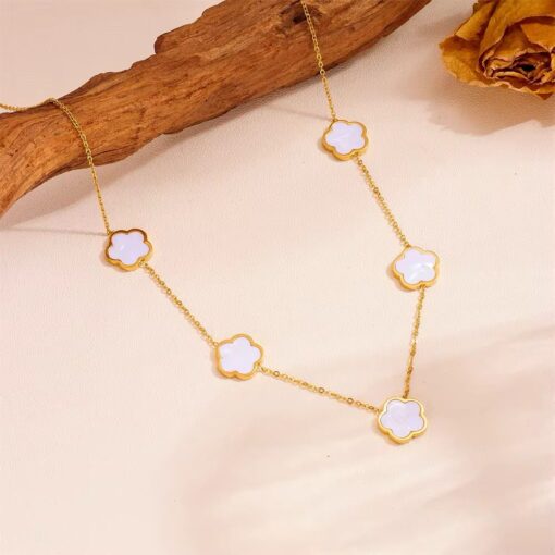 21047 - Collar Blanco Armado Van cleef