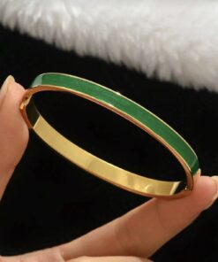 41043 - Pulsera Acero Esmaltada verde