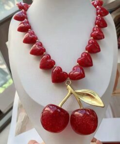 21079 - Collar armado extravagante cereza