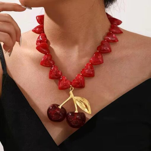 21079 - Collar armado extravagante cereza - Imagen 4