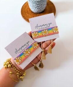 41092 - Pulsera  mostacilla flores