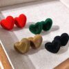 80054 - Zarcillos corazon afelpado