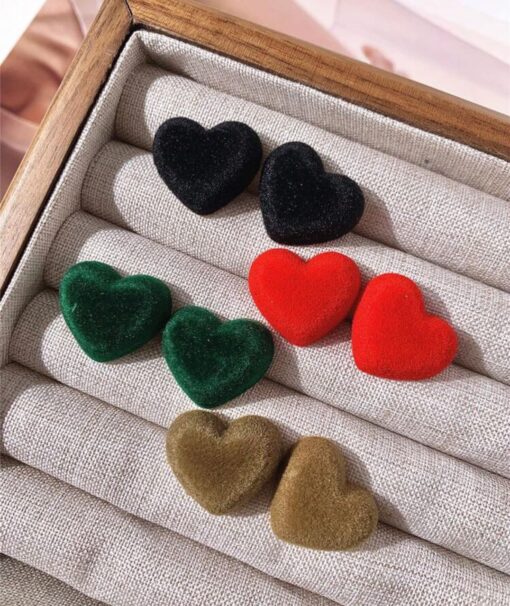 80054 - Zarcillos corazon afelpado - Imagen 2
