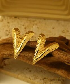 80065 - Zarcillos corazon en V